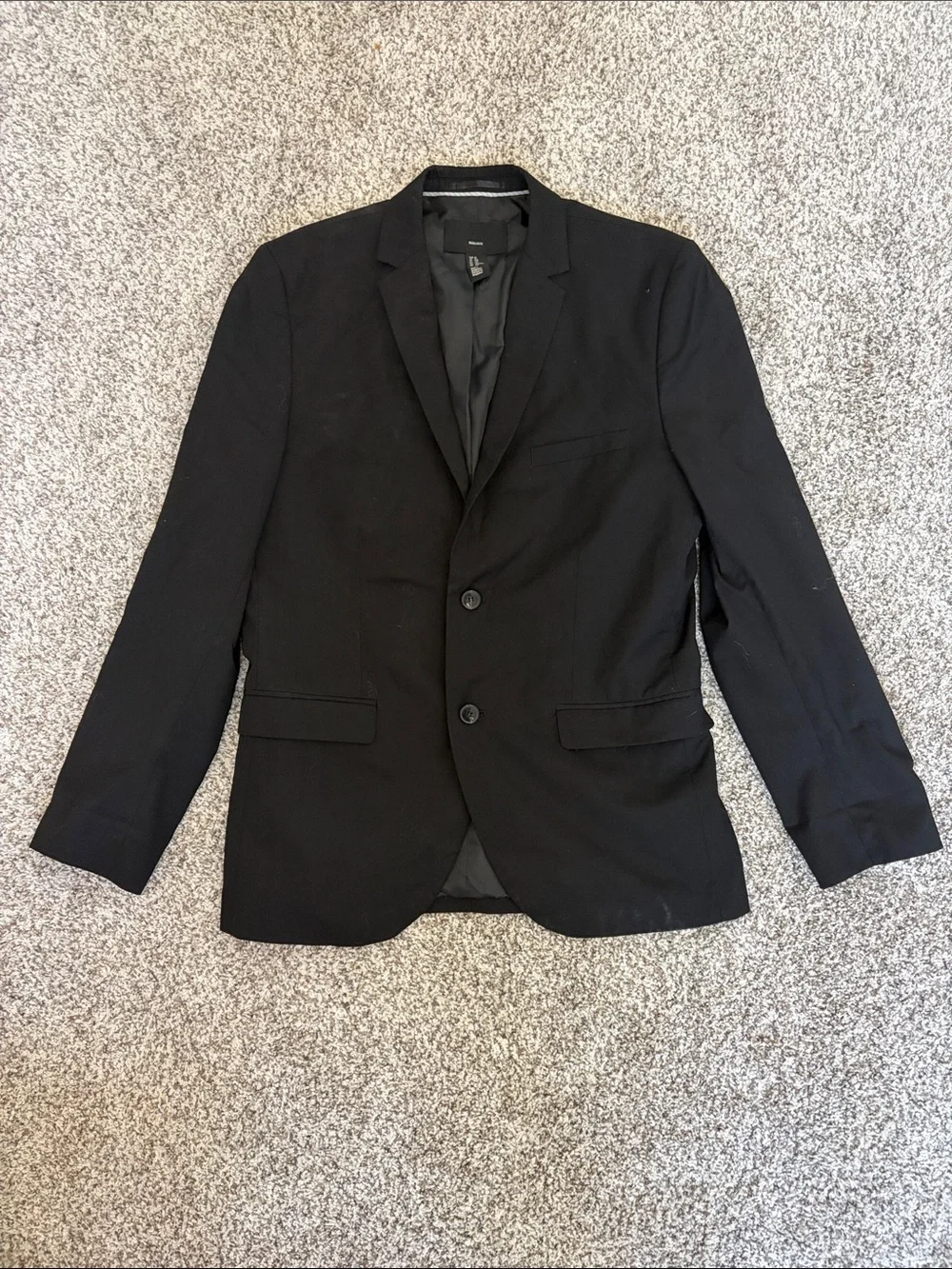 H&M Black Two-Button Sport Coat Blazer